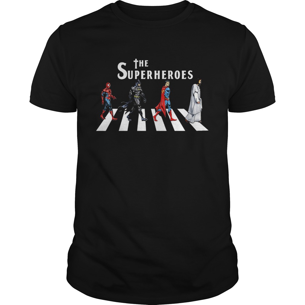 The superheroes The Beatles Abbey Road shirt