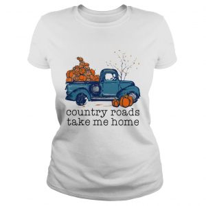 Truck pumpkin Country roads take me home ladies tee