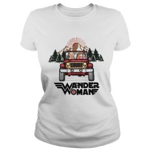 Wander woman and Dogs driving Jeep go camping ladie stee