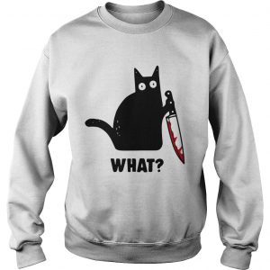 What Black cat hold knife sweatshirt