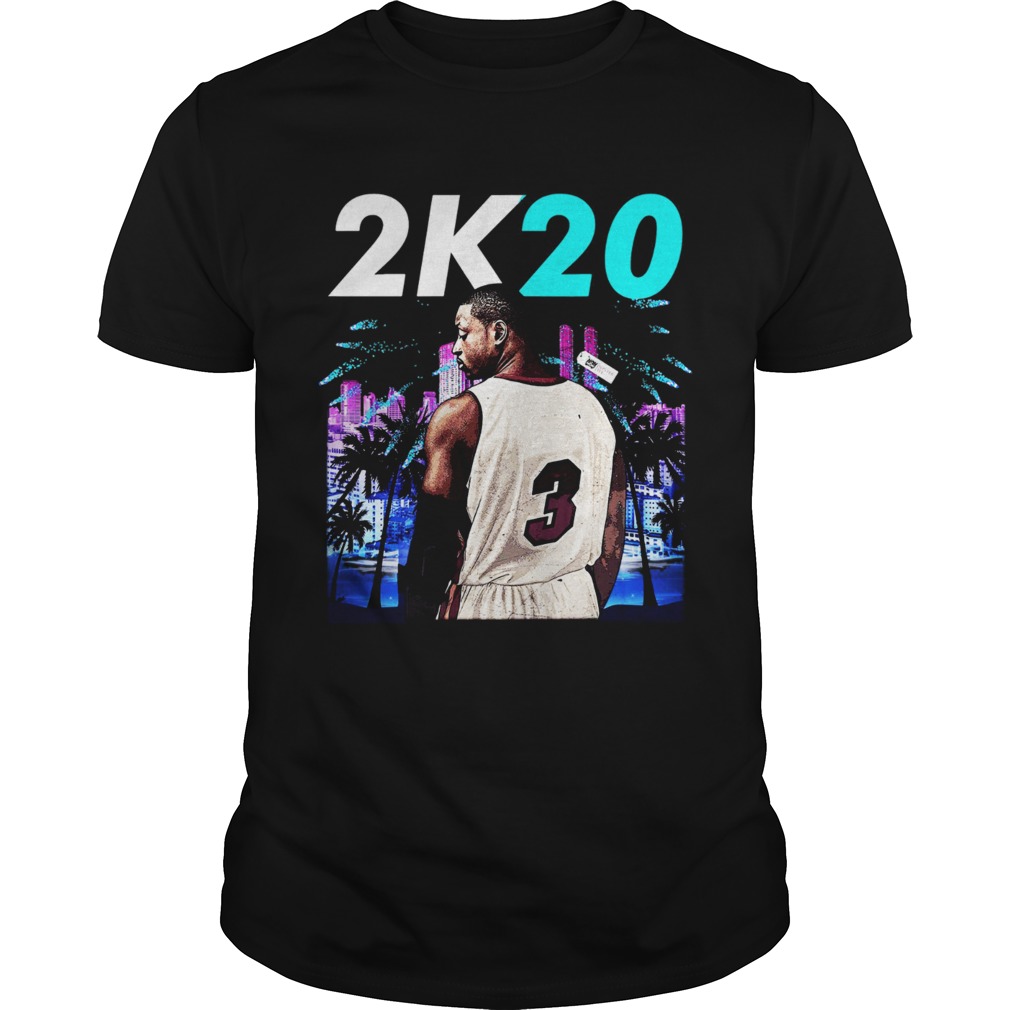 Wintertee 2K20Wade 3 Miami Basketball Jersey for Shirt