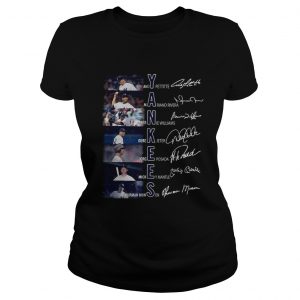 Yankees Andy Pettitte Mariano Rivera Bernie Williams signature ladies tee