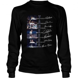 Yankees Andy Pettitte Mariano Rivera Bernie Williams signature longsleeve tee