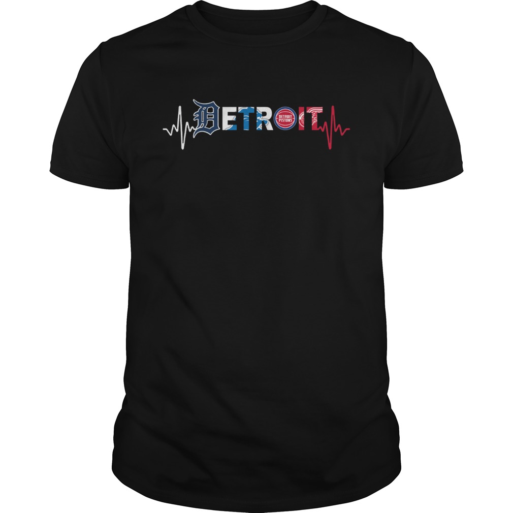 Detroit Pistons heartbeat shirt