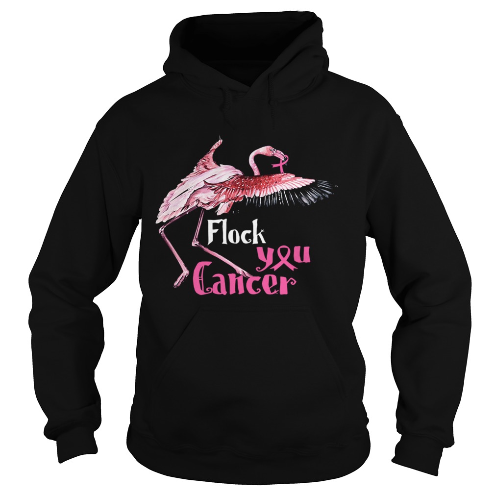 Flock you Cancer Flamingo Breast Cancer Awareness Shirt