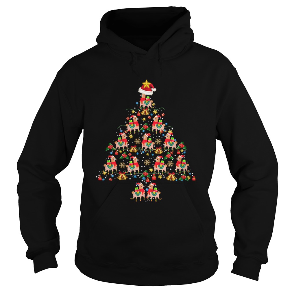 Llamas Christmas Tree Awesome Gift TShirt