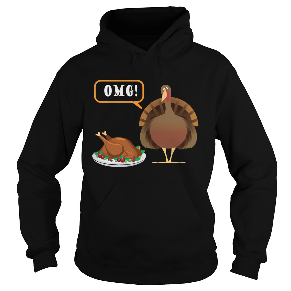 OMG Turkey it’s Dinner Funny Thanksgiving Distressed T-Shirt T-Shirt