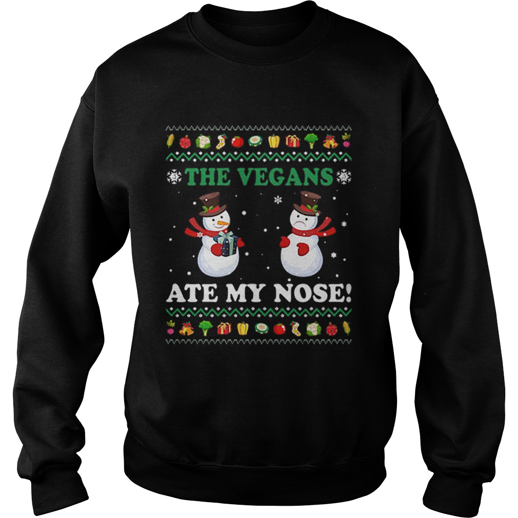 Snowman the vegans ate my nose Christmas shirt