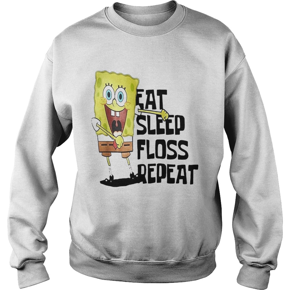 Spongebob Eat Sleep Floss Repeat Shirt 