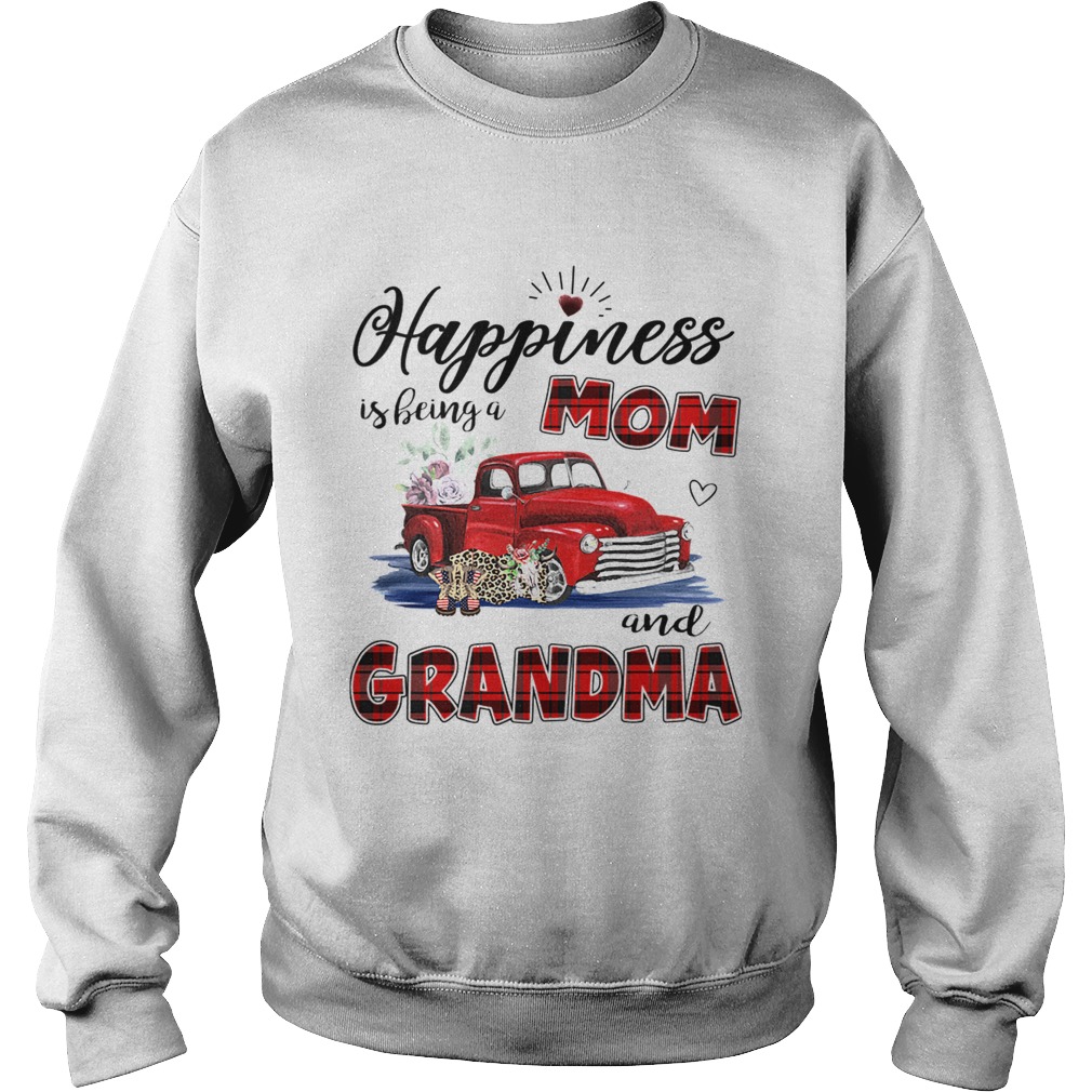 Happiness Is Being A Mom And Grandma Car Flower T-Shirt