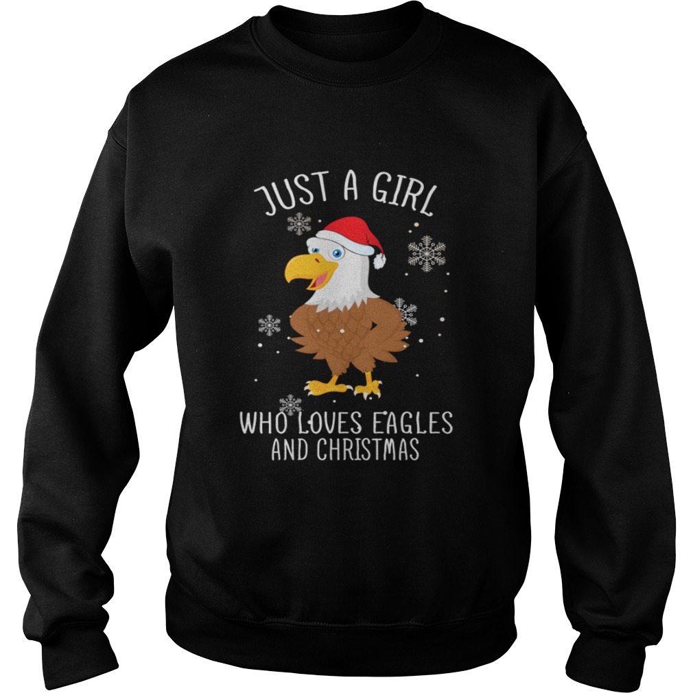 Just A Girl Who Loves Eagles And Christmas T Shirt T-Shirt