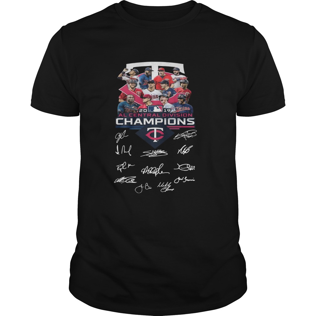 Squad Minnesota Twins al central division champion signature shirt