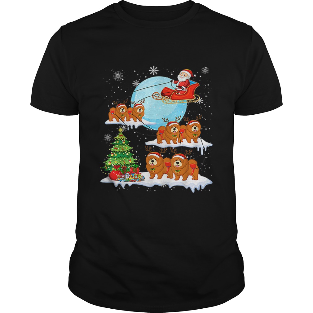 Chow Chow Reindeer Christmas Santa Claus shirt