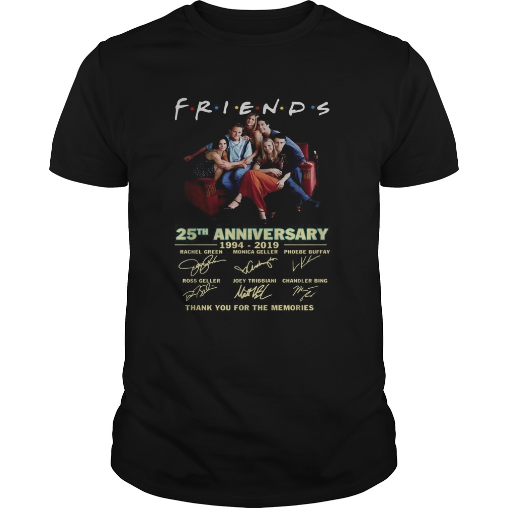 Friends TV Show 25th Anniversary 19942019 signatures shirt