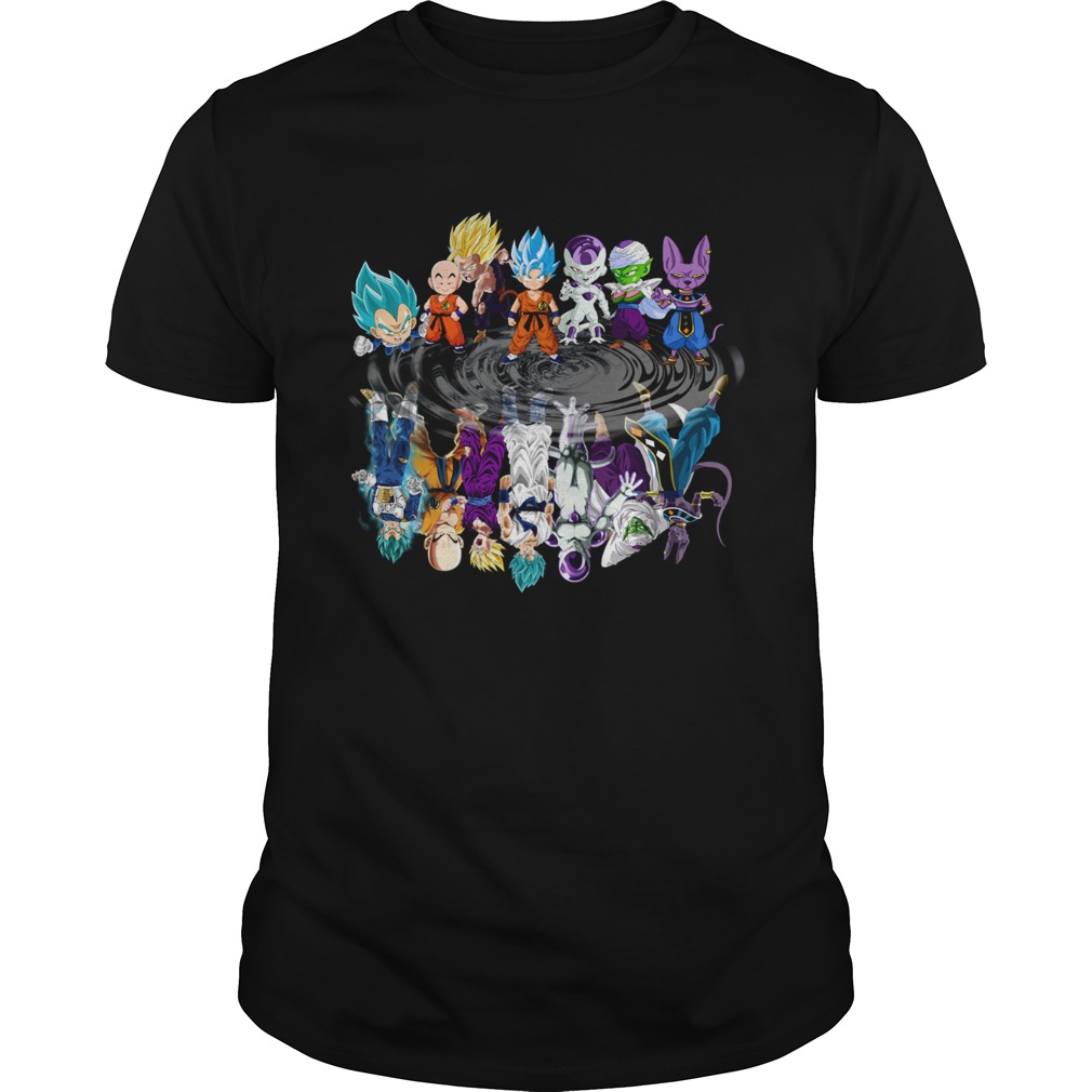 Dragon Ball all characters mirror reflection shirt