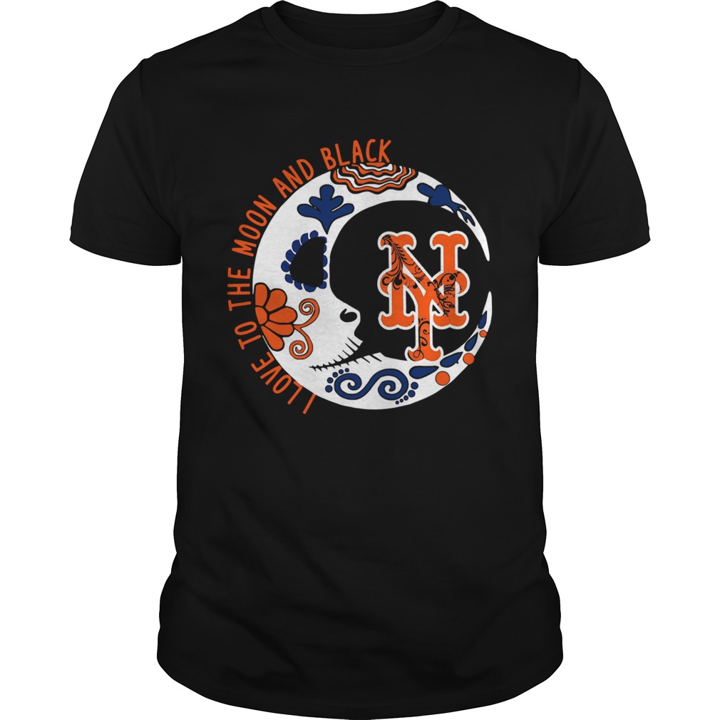 New York Mets I love to the moon and black shirt