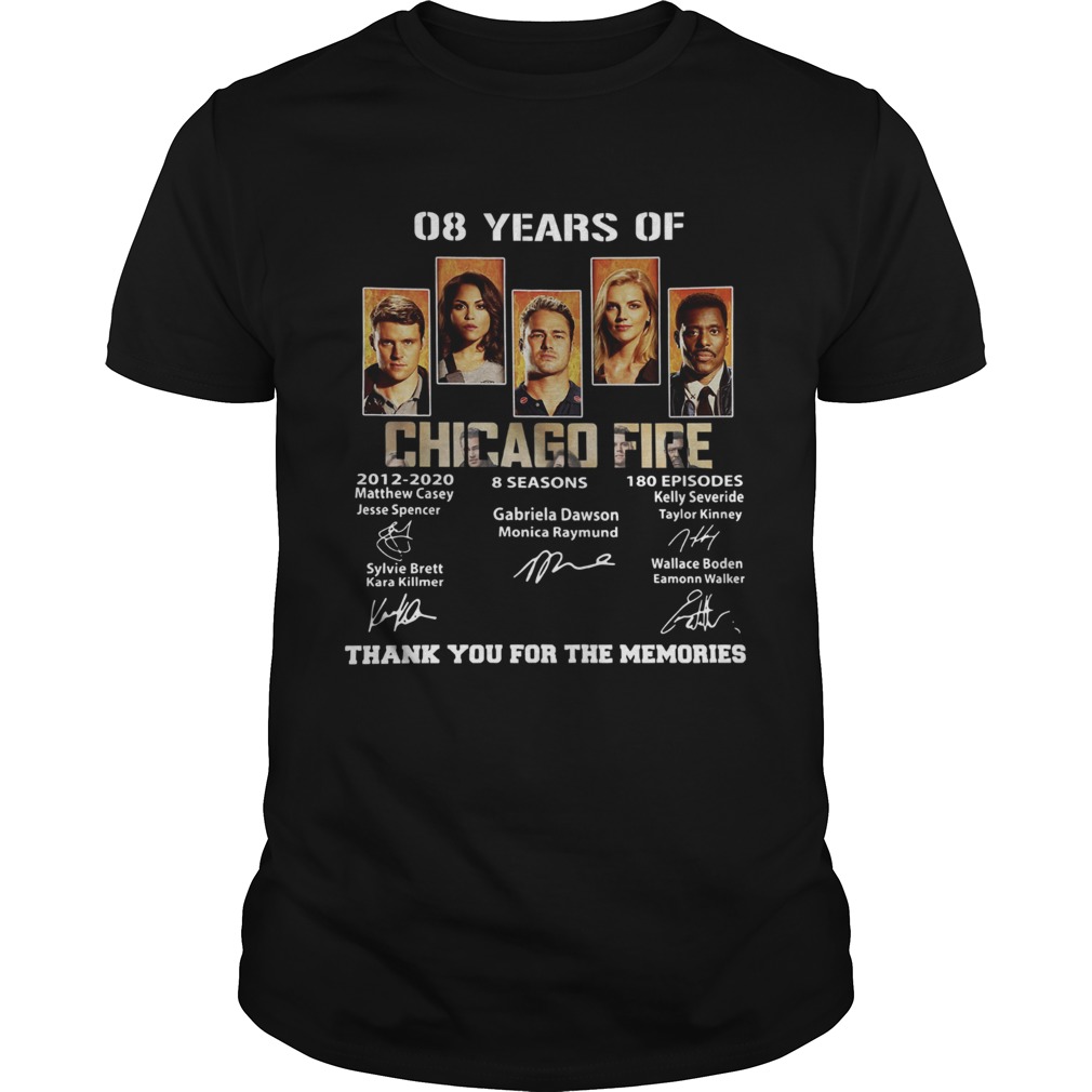 08 Years of Chicago Fire thank you for the memories signature shirt