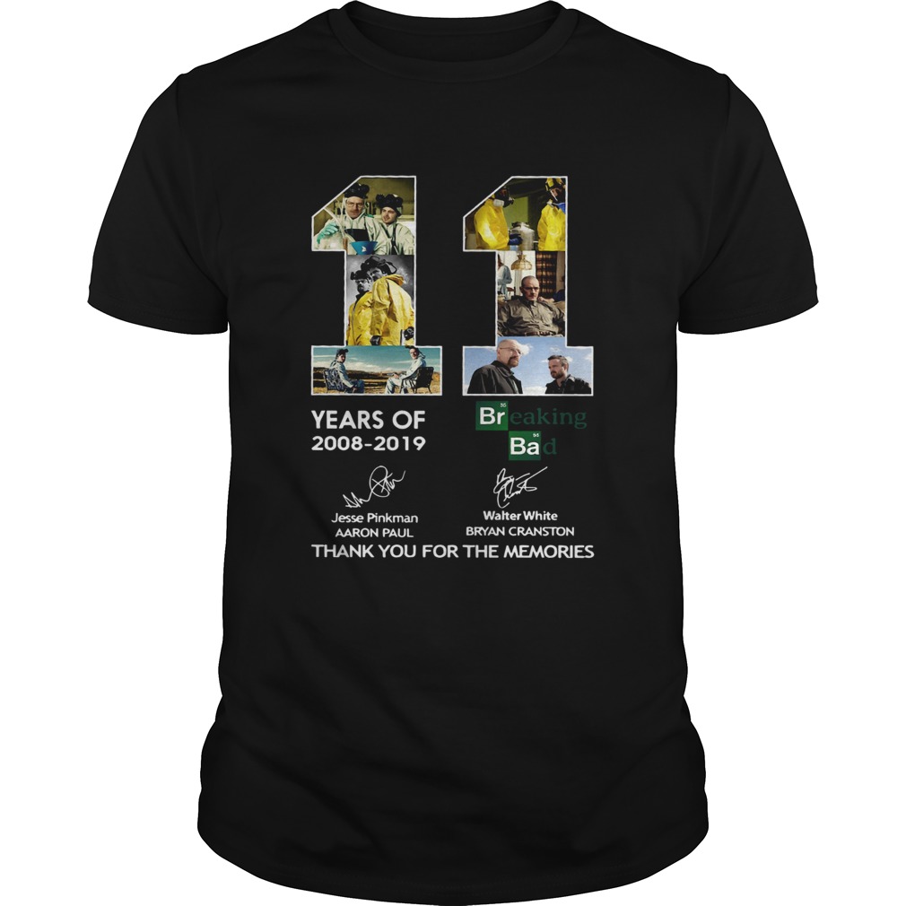 11 Years of Breaking Bad thank you for the memories shirt