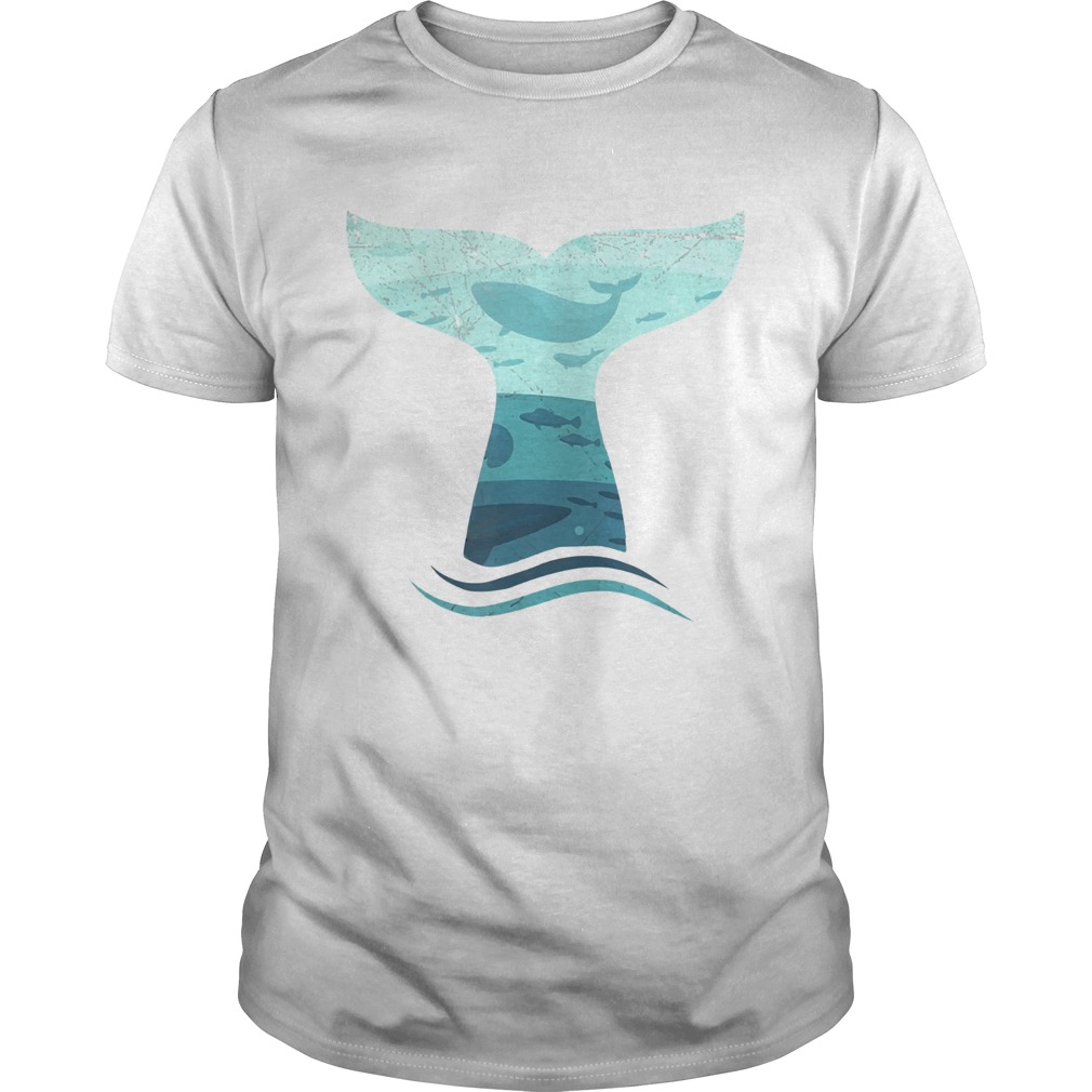 Whale Tail in Waves Orca Ocean Shirt