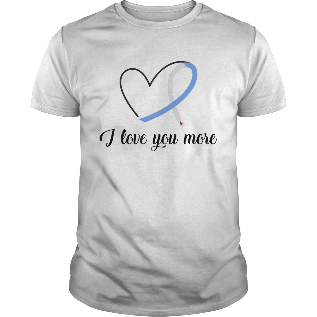 Madly in love with this Diabetes I love you more heart ribbon shirt