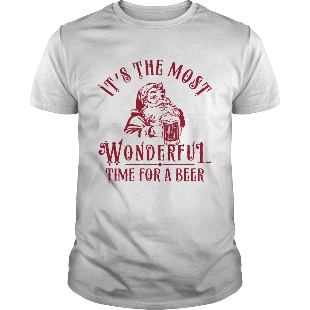 Santa Claus It’s The Most Wonderful Time For A Beer Shirt