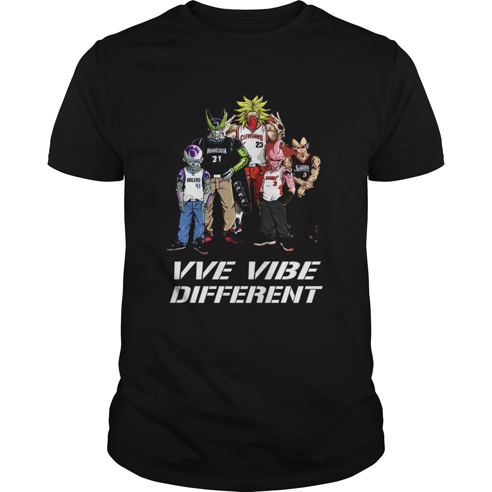 MLB Dragon Ball Characters we vibe different shirt