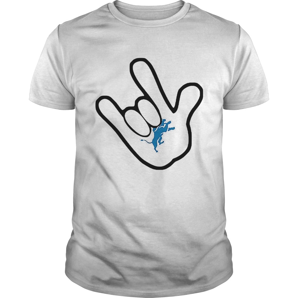 I Love You Sign Language Detroit Lions shirt