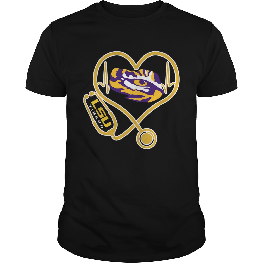 Heartbeat Nurse love LSU Tigers shirt