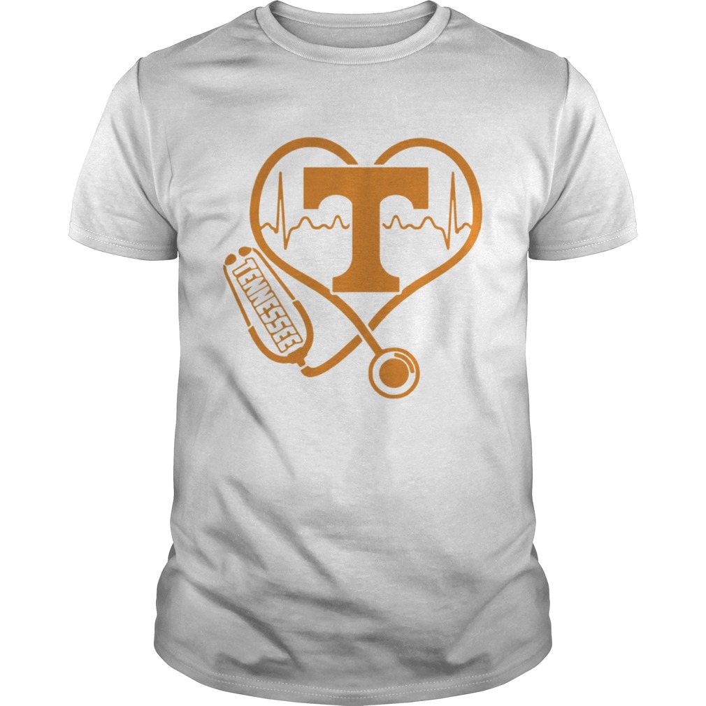 Tennessee Volunteers football nurse stethoscope love heartbeat shirt