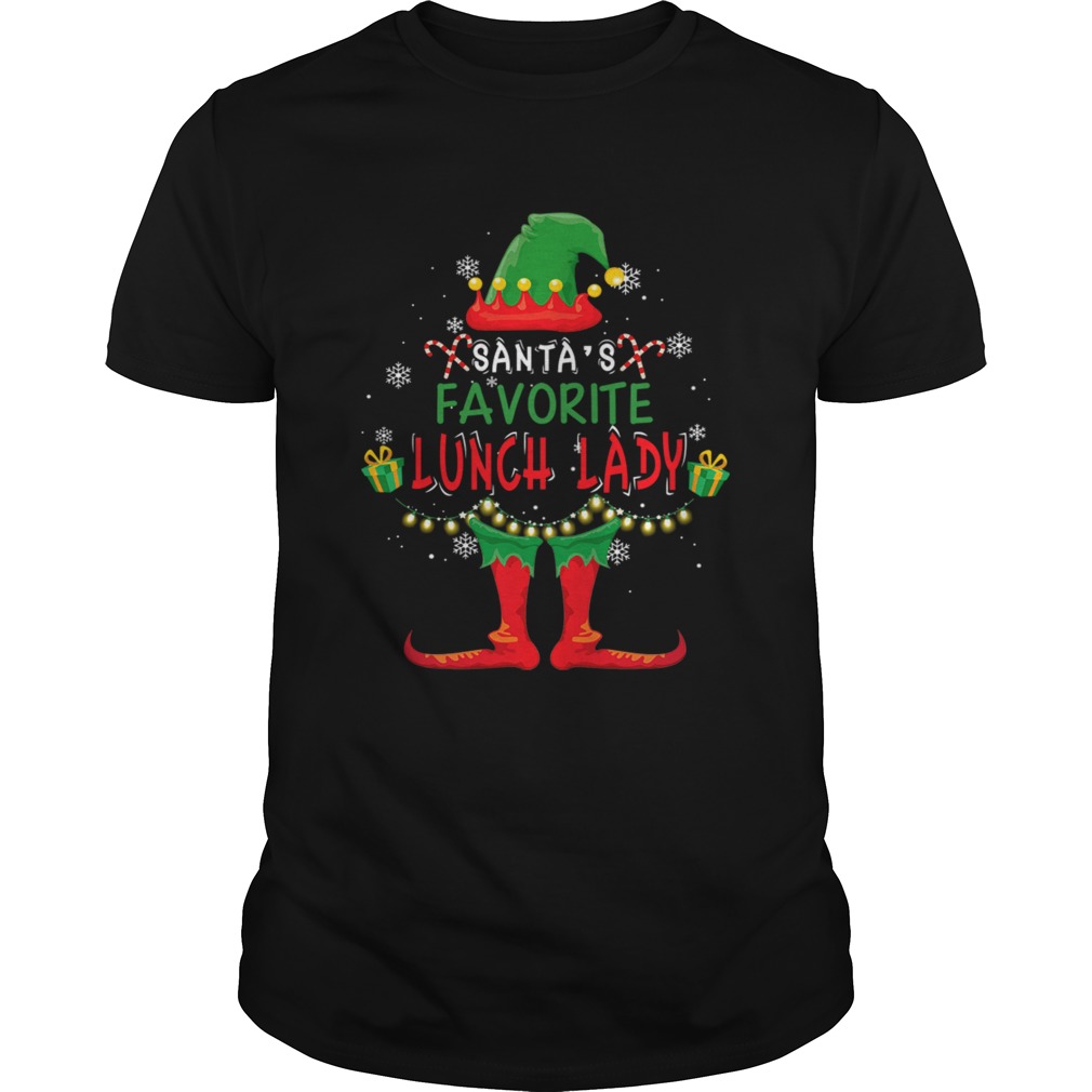 Santas Favorite Lunch Lady Christmas Holiday Gift TShirt