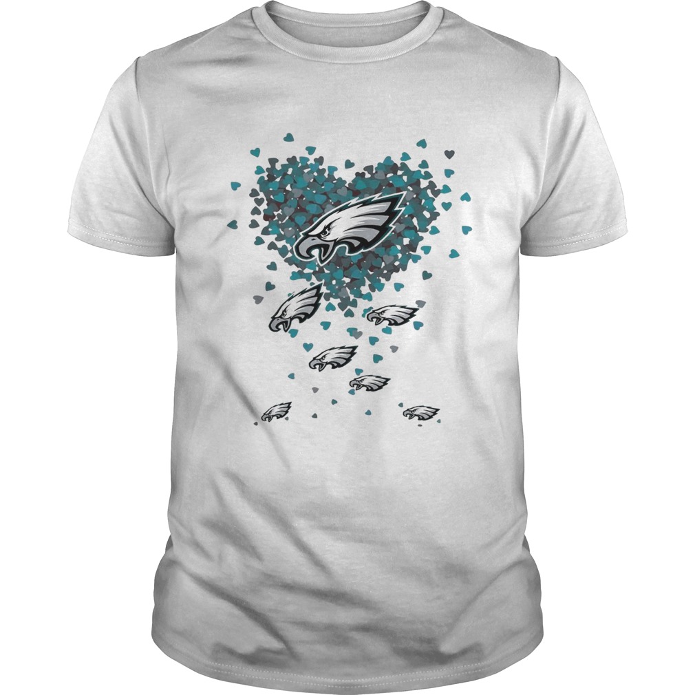 Philadelphia Eagles tiny hearts shape shirt