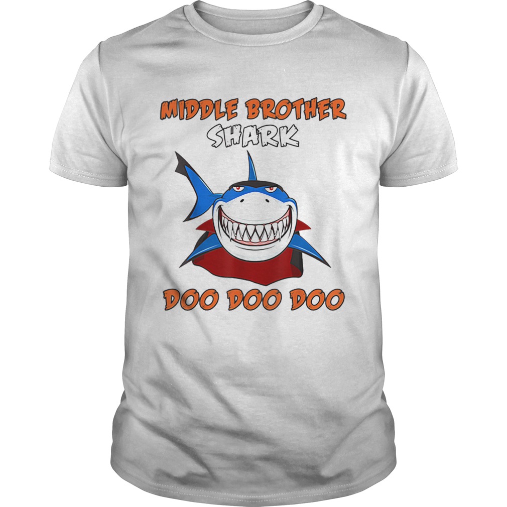 Top Halloween Shark Doo Doo Dracula Middle Brother Shark shirt