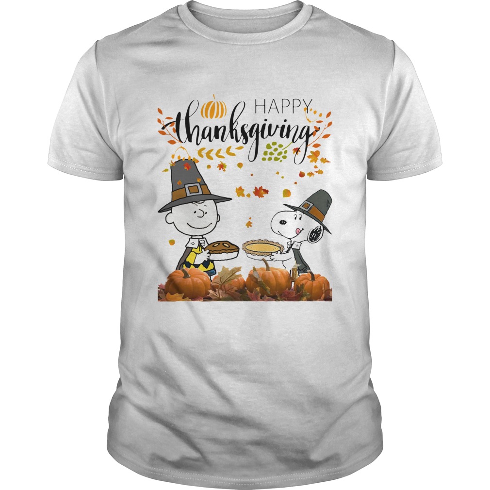 Charlie and Snoopy Peanuts happy Thanksgiving shirt