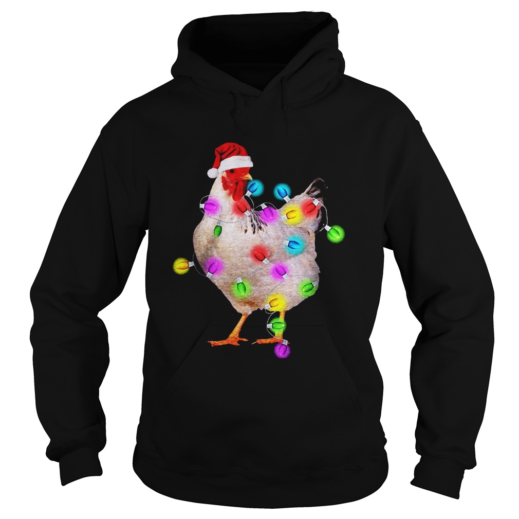 Chicken With Christmas Light shirt