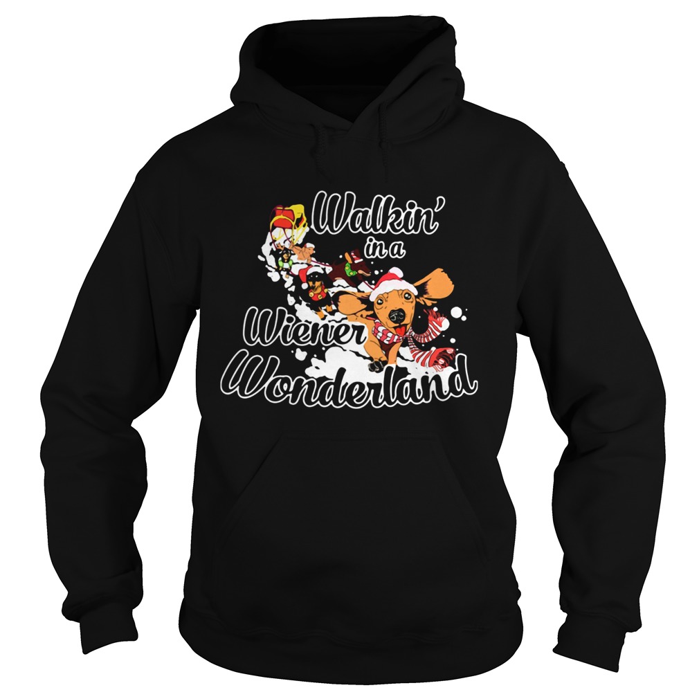 Dachshund Walkin’ In A Wiener Wonderland Christmas Shirt