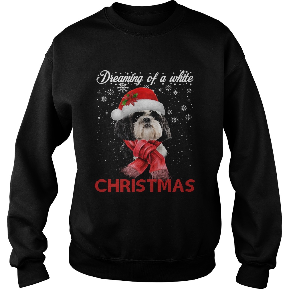 Shih tzu a white christmas Crewneck Sweatshirt