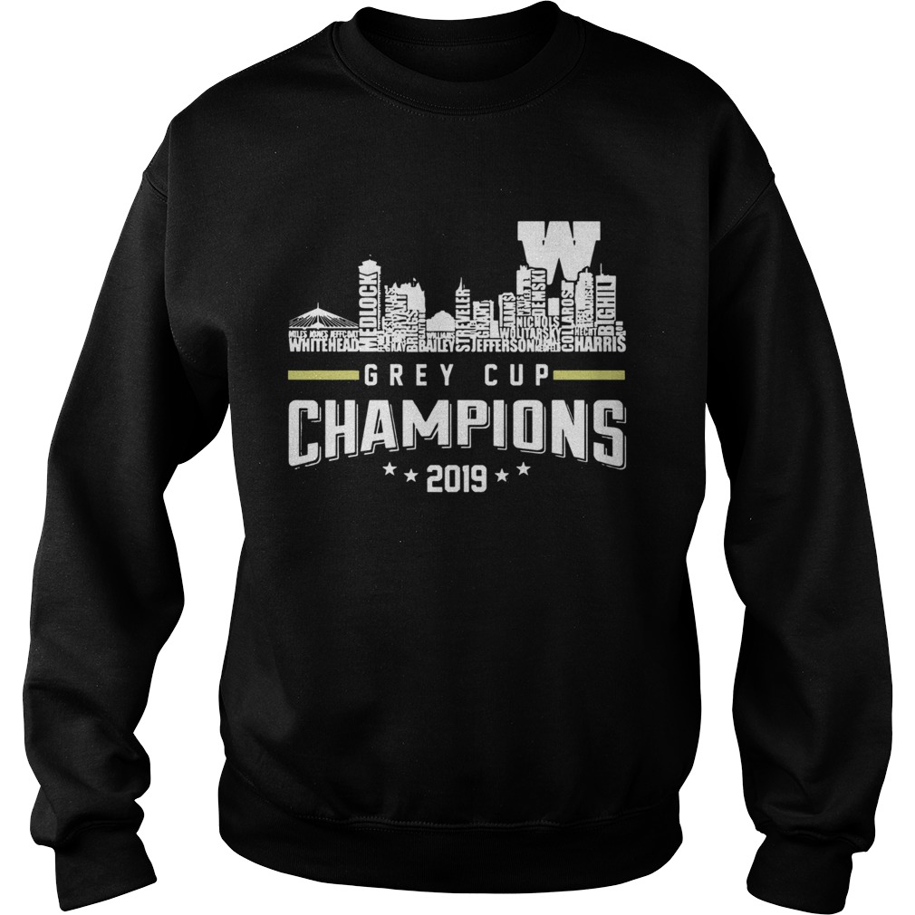 107th Grey Cup Blue Bombers Building Players Champions 2019 shirt