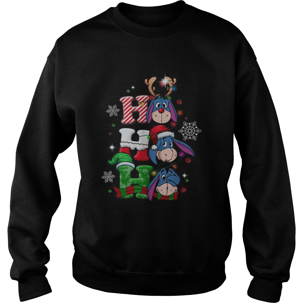 Christmas Ho Ho Ho Santa Reindeer and Eeyore shirt