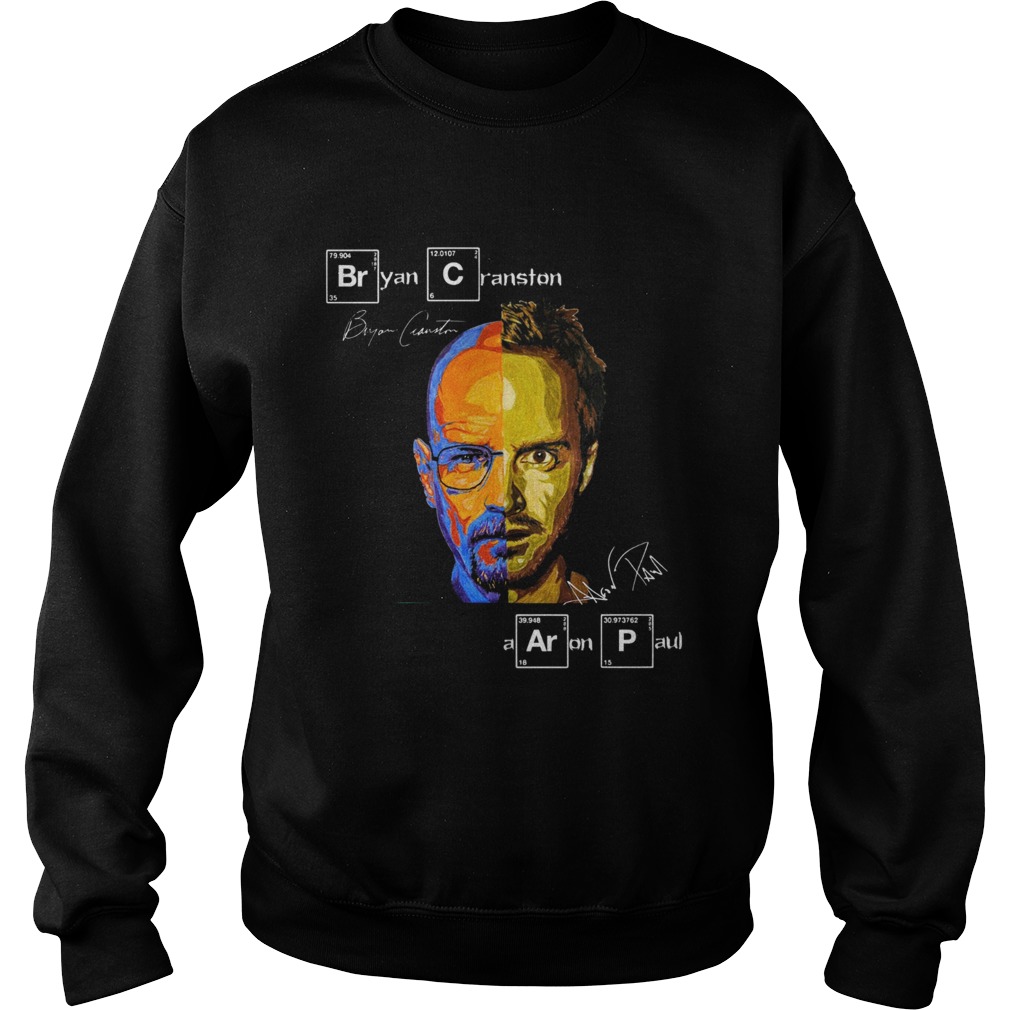 Bryan Cranston Aaron Paul signature Breaking Bad shirt