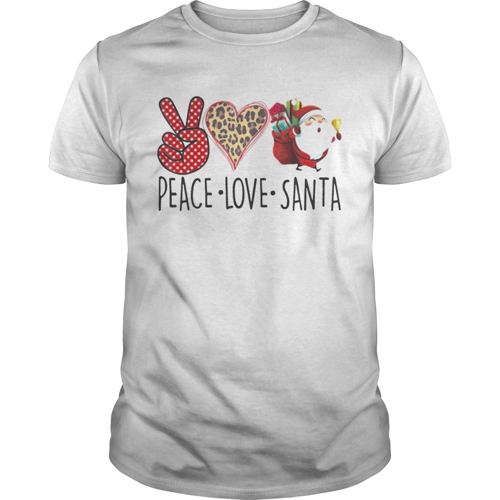 Hippie Peace Love Santa Claus Christmas Shirts