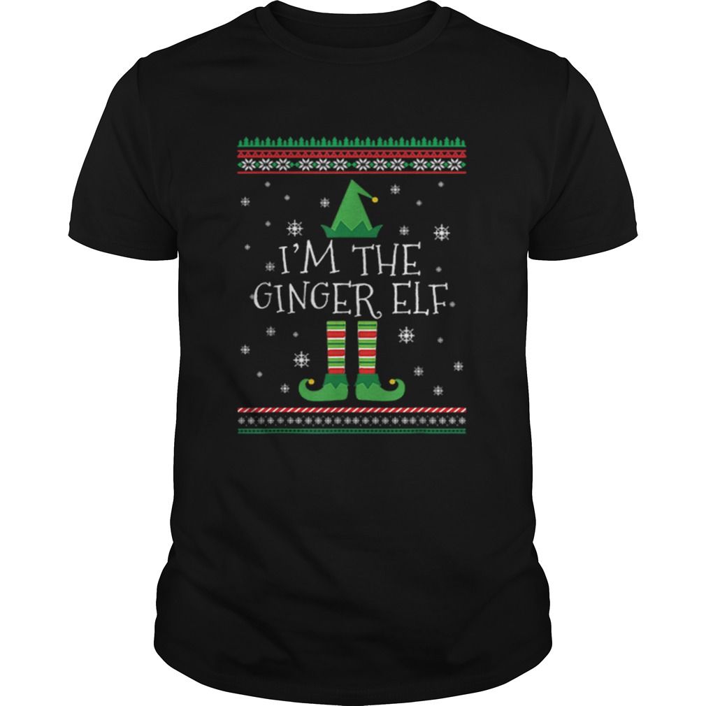 Beautiful I’m The Ginger Elf Ugly Christmas PJ shirt