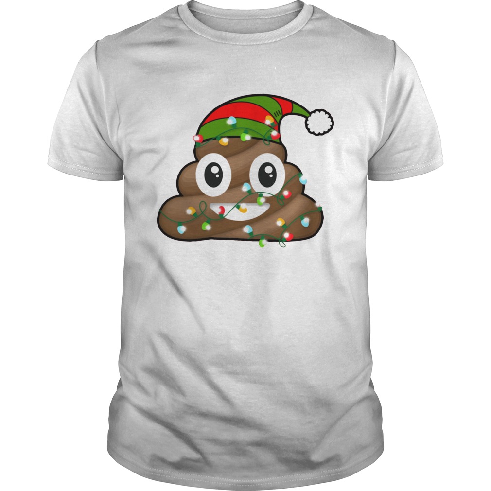 Reindeer Poop Emoji Cute Merry Christmas Red T-Shirt