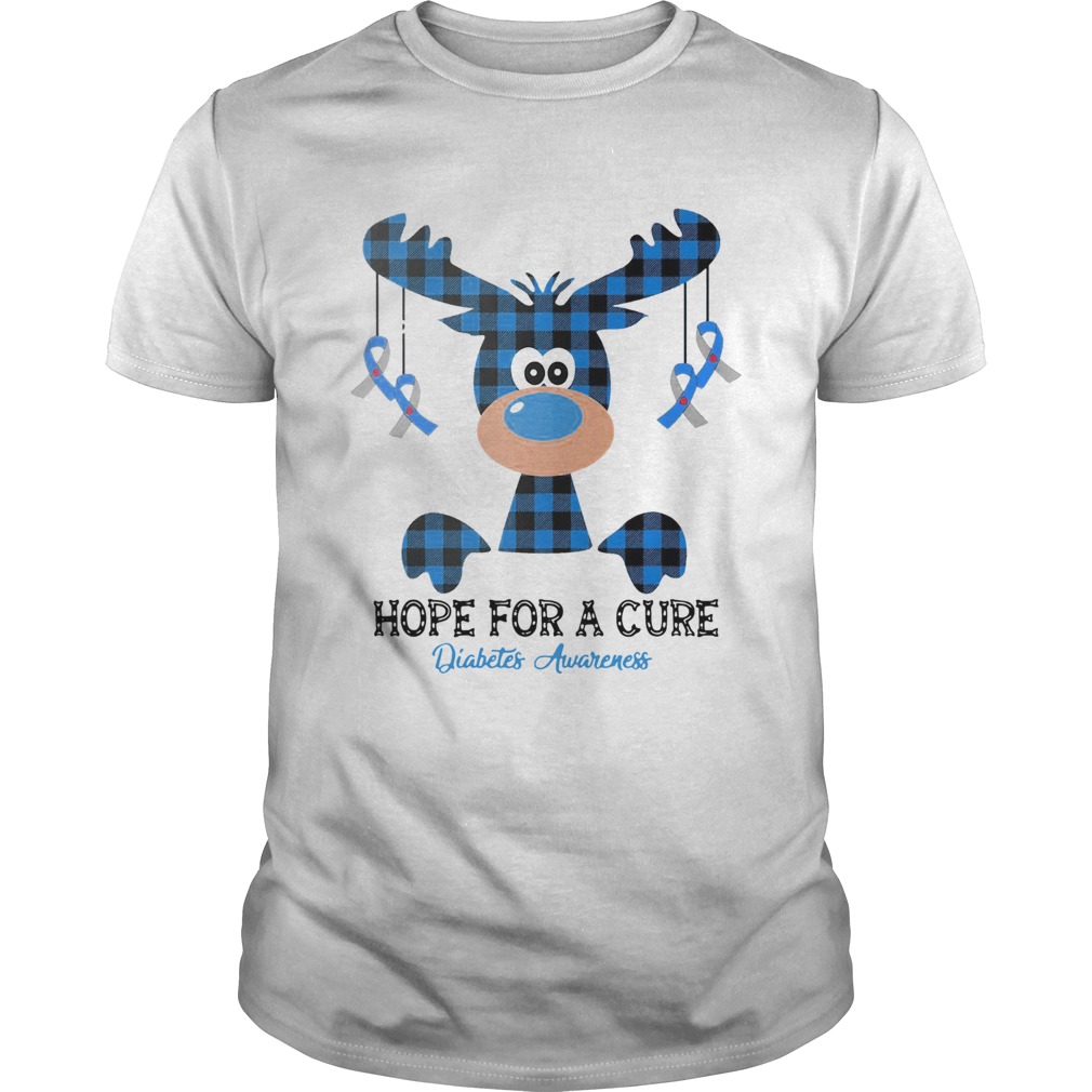 Reindeer hope for a cure diabetes awareness shirt