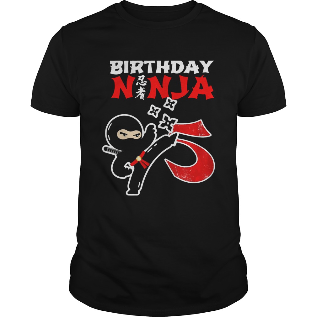 Birthday Ninja 5th Birthday 5 Year Old – T-shirt