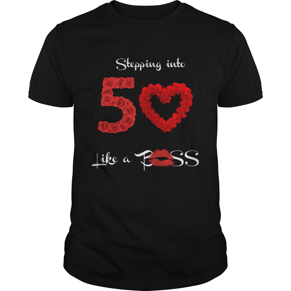 Stepping Into 50 Like A Boss Tote Shirt