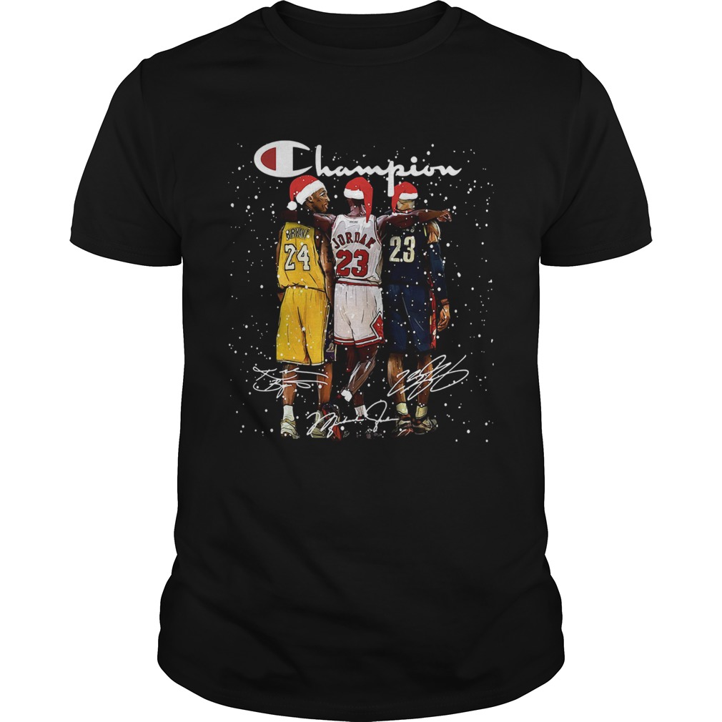 LeBron James Kobe Bryant Michael Jordan Champion Signature Party Shirt