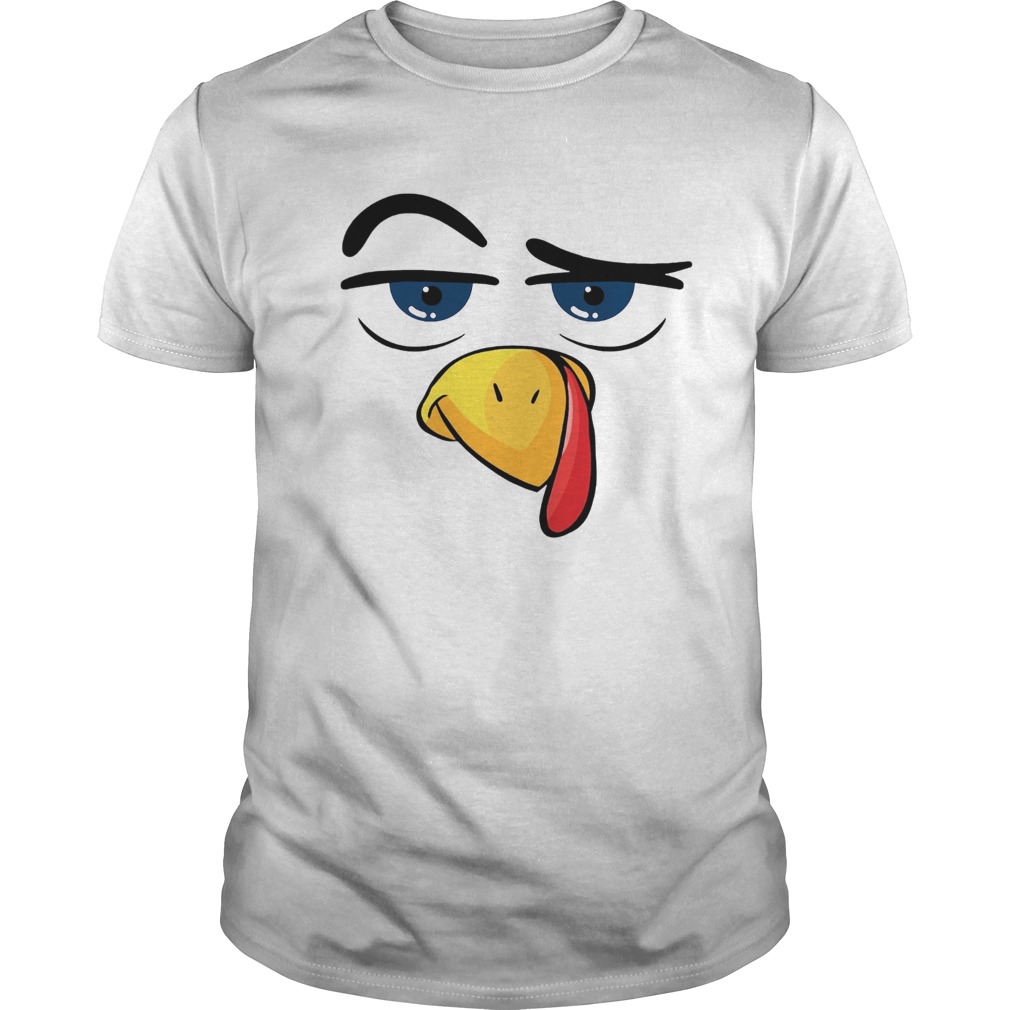 Turkey Face Thanksgiving White T-shirt