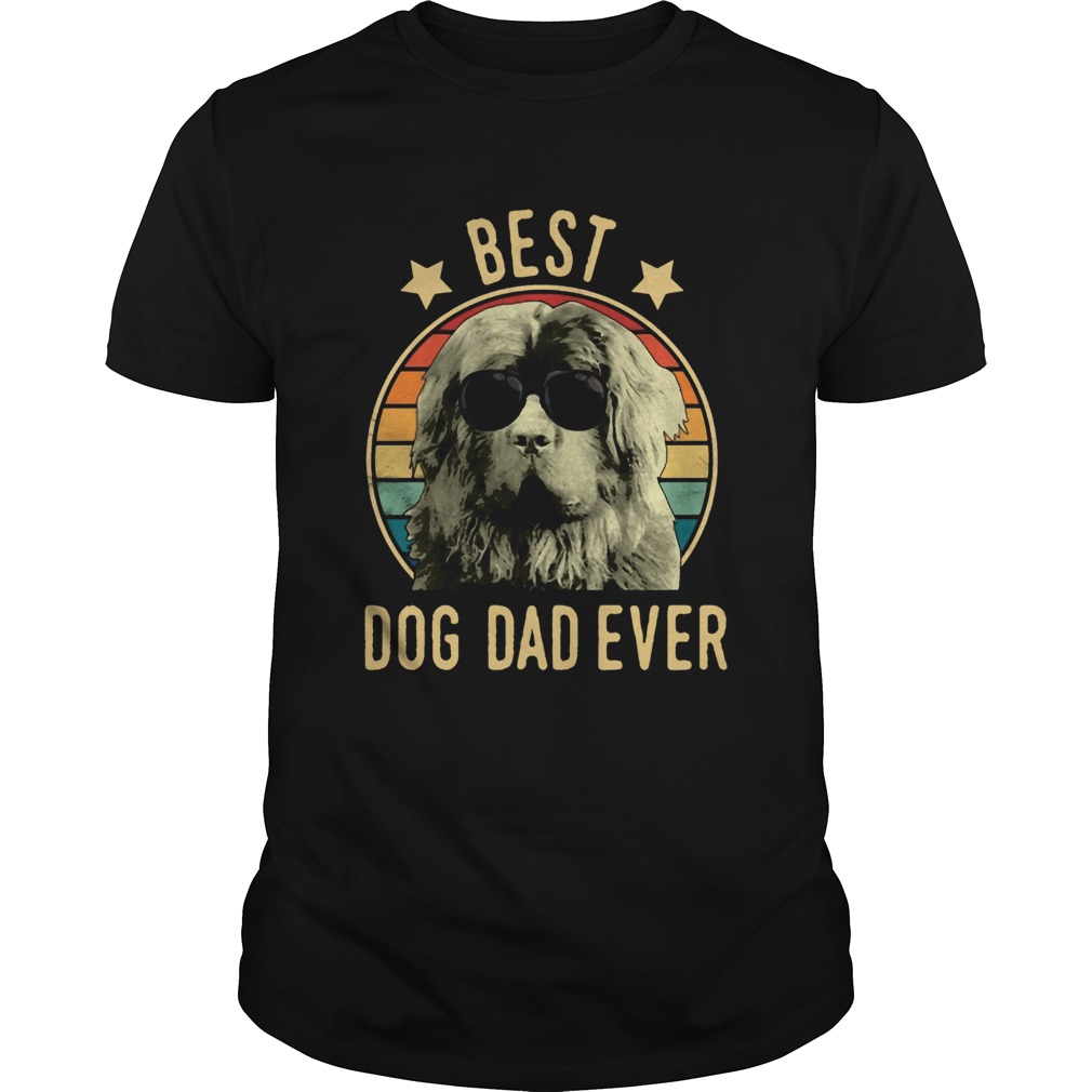 Best Dog Dad Ever Newfoundland Dog Vintage T-shirt