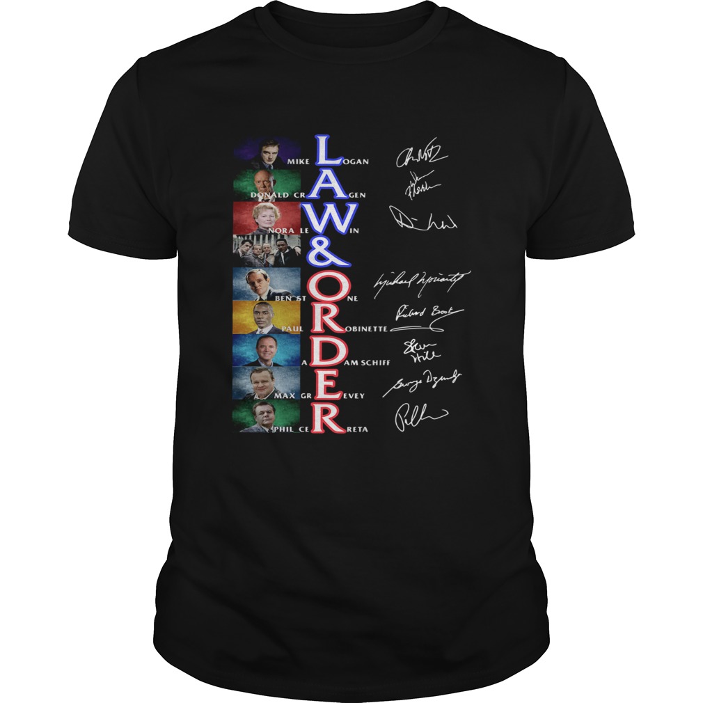 Law And Order Mike Logan Donald Cragen Nora Lewin Ben Stone Signature Shirt