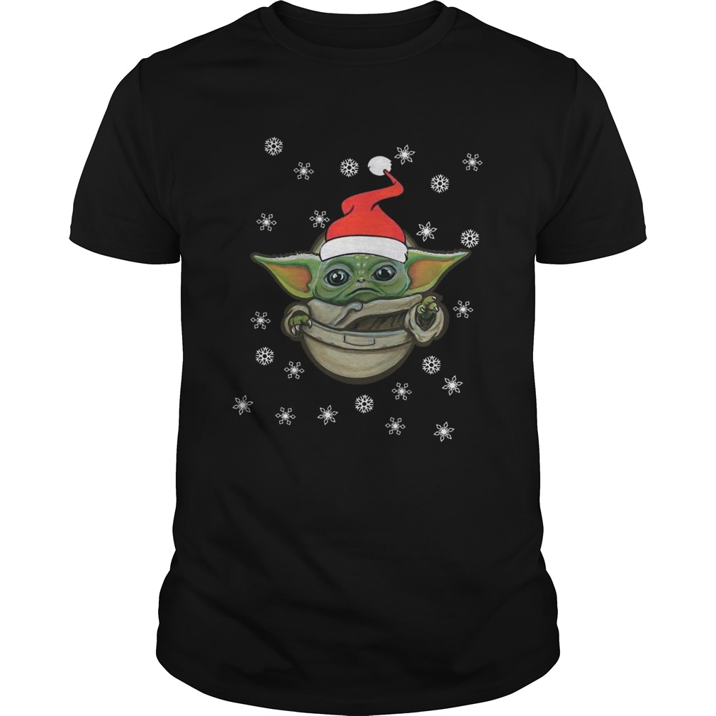 Santa Baby Yoda Snow Christmas shirt